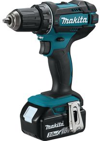 Makita DDF482RFJ Akku-Bohrschrauber Akkuschrauber 18V 2x3Ah Makpac Schnellspann-Bohrfutter schwarz blau