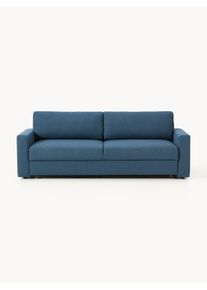 Bukl&eacute; rozkladacia pohovka s &uacute;ložn&yacute;m priestorom Tasha (3-miestna) Modr&aacute; Bukl&eacute; &Scaron; 235 x H 100 cm | Westwing Collection