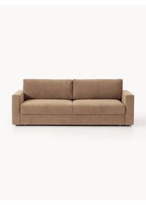 Zamatov&aacute; rozkladacia pohovka s &uacute;ložn&yacute;m priestorom Tasha (3-miestna) Hned&aacute; L&aacute;tka &Scaron; 235 x H 100 cm | Westwing Collection