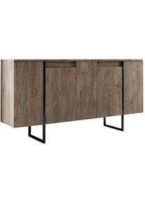 Krosi Decor Aparador Luxe Nogal Negro 160x35x80 cm