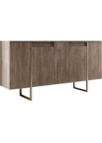 Krosi Decor Aparador Luxe Nogal Oro 160x35x80 cm