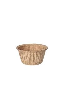 Papstar 20 moldes para magdalenas redondos Ø 5 cm - 4 cm naturales de fibra fresca y cáscara de cacao