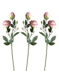 Layba Rosas Artificiales 3 en 1 Set Altrosa 55cm – Decoración Romántica para Bodas, Fiestas y Eventos