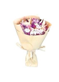 LAYBA Ramo de Flores Secas Violeta & Detalles Dorados - Arreglo Elegante con Gipsófila, Nigella & Hortensia | Decoración & Idea de Regalo