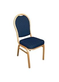 Cadeiras de banquete Bolero com encosto redondo azul 4 peças