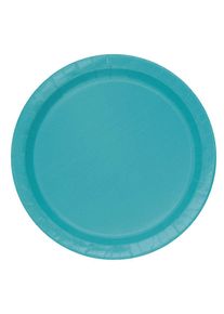 UNIQUE 8 assiettes Vera turquoise 23cm