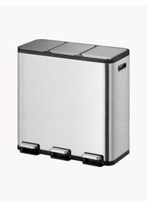 EKO Waste Bin Ecocasa with Pedal Function, 3 X 15 L Silver High-grade steel B 61 x D 32 cm, 45 L