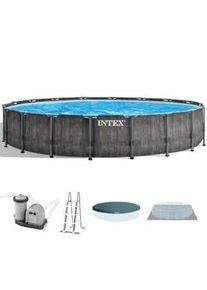 Intex Prisma Frame Greywood 26744NP - &Oslash;549x122 cm - Runder Pool