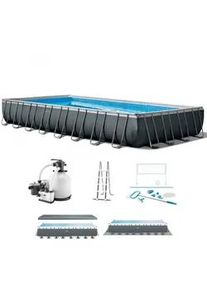 Intex Ultra XTR Frame 26378NP - Pool + Volleyball- und Reinigungsset