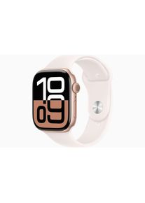 Apple Watch Series 10 (2024) GPS 46 mm - Aluminium Roségold - Sportarmband Rosé