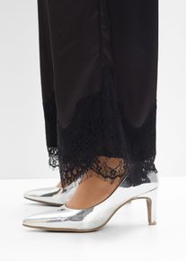 Pumps med lacklook - silver - storlek 37 - bonprix