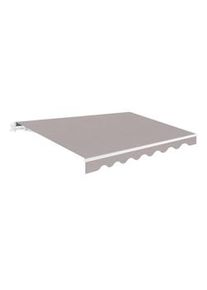 Wasabi - Toldo Exterior Enrollable 4x2,5 Gris - Lona Poliéster – Estructura Aluminio Inclinación Regulable