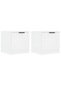 vidaXL Mesitas de noche 2 unidades color blanco 40x39x40 cm