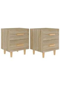 Mesitas de noche 2 unidades color roble Sonoma 40x35x47,5 cm