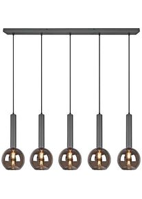 Trio, Pendelleuchte, 310300532Pendelleuchte schwarz 'Clayton' 5flg (E27)