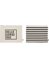 house doctor, Tasche, Clutch, HDCanva, BlackOff-white, Schwarz, (1.20 l)
