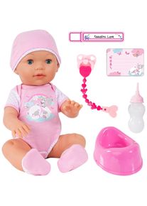 BAYER , Babypuppe »Piccolina Love«, (Set, 8 tlg.) , rosa