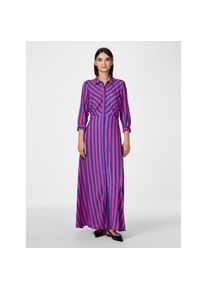 Y.A.S , Hemdblusenkleid »YASSAVANNA LONG SHIRT DRESS« Sommerkleid, mit 3/4 Ärmel , Fuchsia Fedora Stripes:Blue lolite , N-Gr , M -N-Gr , M ,...