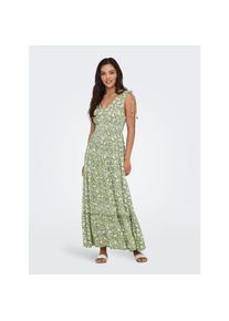 Only , Maxikleid »ONLFERNANDA LIFE S/L LONG DRESS WVN« Sommerkleid , Hedge Green AOP:NIRRA FLOWER , N-Gr , S -N-Gr , S , Langes Kleid von Only