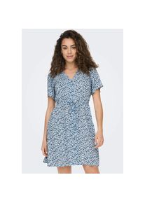 Only , Minikleid »ONLEVIDA S/S SHORT DRESS WVN NOOS«, Sommerkleid , Provincial Blue AOP:SADIE FLOWER , N-Gr , L -N-Gr , L , Ideal für Casual-Looks:...