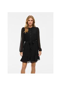 Vila , Chiffonkleid »VIFALIA L/S DRESS - NOOS« Sommerkleid , Black Beauty , N-Gr , 40 -N-Gr , 40 , Kurzes Kleid von Vila