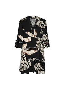 Véro Moda Vero Moda , Tunikakleid »VMEASY JOY 3/4 SHORT DRESS WVN GA« Sommerkleid, mit Volant , Black AOP:Fioni , N-Gr , L -N-Gr , L , Kurzes Kleid von Vero...
