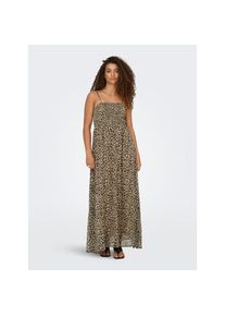 Only , Maxikleid »ONLELENA VIKKI LIFE STRAP ANK DRESS WVN« Sommerkleid , Black AOP:LEO , N-Gr , S -N-Gr , S , Langes Kleid von Only