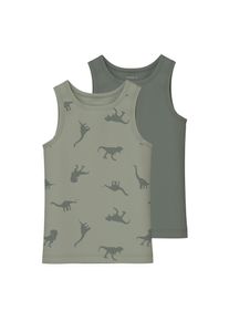 name it , Unterhemd »NMMTANK TOP 2P AGAVE GREEN DINO NOOS«, (Packung, 2 St.) , Agave Green , 86 , 86 , Unterwäsche von name it für Jungen