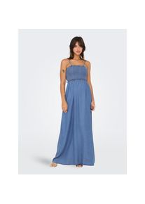 Only , Maxikleid »ONLCHARIS LIFE SMOCK MAXI DRESS WVN« Sommerkleid , Medium Blue Denim , N-Gr , S -N-Gr , S , Langes Kleid von Only