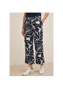 Cecil, Damen, Stoffhose &raquo;Style NEELE&laquo; Sommerhose mit grafischem Muster, urban dark blue, L&auml;nge 26, S (38) -L&auml;nge 26, urban dark blue, Hose im Loose 