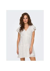 Only , Minikleid »ONLHELENA LACE CAPSL DRESS WVN NOOS«, Sommerkleid , cloud dancer , N-Gr , M -N-Gr , M , Kurzarm und hüftbedeckende Länge bieten...