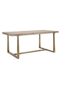 Mauro Ferretti Tavolo da pranzo rettangolare in legno e metallo marrone cm 180x90x78