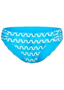 Seafolly Womens Soundwave Ruched Side Retro Pant Bikinibroekje Dames (32 |blauw)