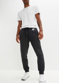 Pantaloni da jogging termici con fodera effetto peluche, Nero, Taglia 64/66 (3XL), bonprix