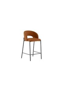Stones Greta - Sgabello in tessuto arancione - Set da 2 pz