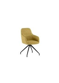 Stones Gaia - Sedia in tessuto giallo 2 pz