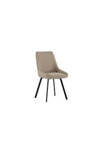 Stones Fox - Sedia in microfibra beige 4 pz
