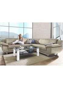 Trendmanufaktur Ecksofa »Rondo wahlweise mit Schlaffunktion in beige, Größe B/H/T: 267 cm x 85 cm x 247 cm