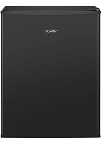 Bomann KB 7347 Stand-Kühlschrank 47cm breit 58 Liter 2 Glasablagen schwarz