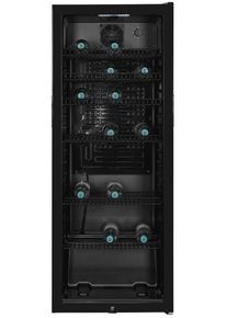 Exquisit GKS240-GT-160C Flaschenkühlschrank Getränkekühlschrank 54cm breit 237 Liter Glastür schwarz
