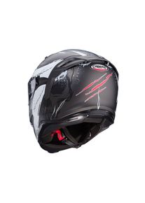 CABERG Avalon X Punk Integralhelm (graumatt/schwarz/rot)
