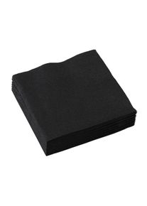 Amscan 20 serviettes de table de fête noires 25cm