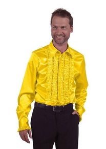 Disco party ruffled shirt yellow