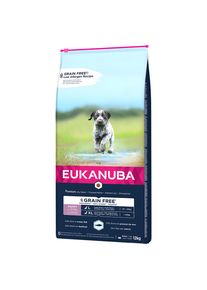 2x12kg eukanuba Grain Free Puppy Large Breed avec du saumon - Croquettes pour chien