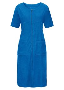 WEWO-Fashion Dames Badjas in blauw ,maat 36/38, Witt, 80% Katoen, 20% Polyester