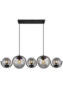 Globo Hängeleuchte , Schwarz , Metall, Glas , 20x120x100 cm , Lampen & Leuchten, Innenbeleuchtung, Hängeleuchten, Pendelleuchten