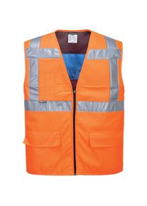 Portwest, Warnweste, Warn-K&uuml;hlweste Orange, Gr. S/M (S, M)