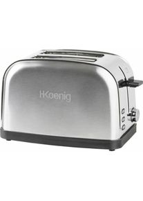 H.Koenig Toaster mit zwei Scheiben, Toaster, Silber