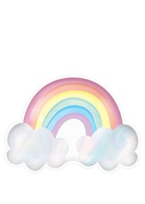 Amscan 8 assiettes en papier arc-en-ciel magique 23cm