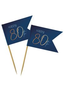 Folat 6 cure-dents bleus 80e anniversaire